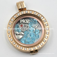 Stainless Steel Large Changeable Floating Locket Pendant